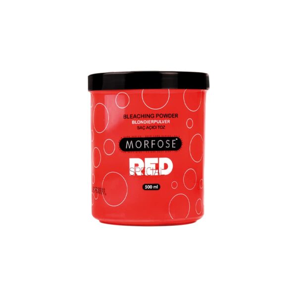 Verpakking van Morfose Red Bleaching Powder 500ml