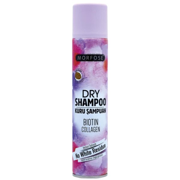 Verpakking van Morfose Biotin & Collagen Dry Shampoo Extra Volumizing