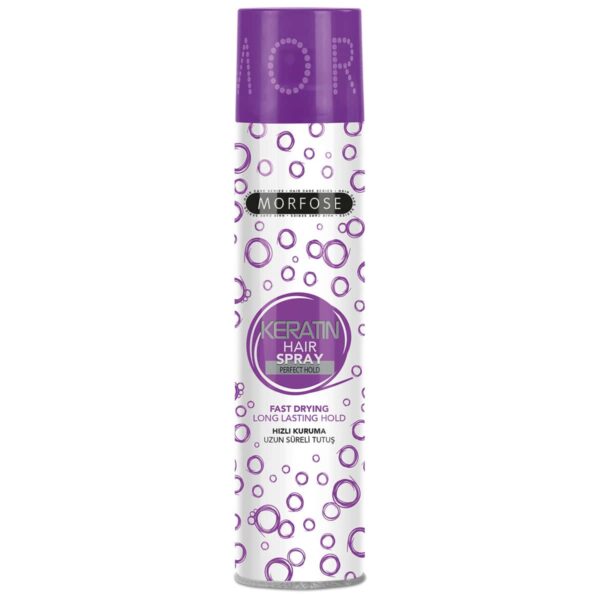 Verpakking van Morfose Keratin Hair Spray 250ml