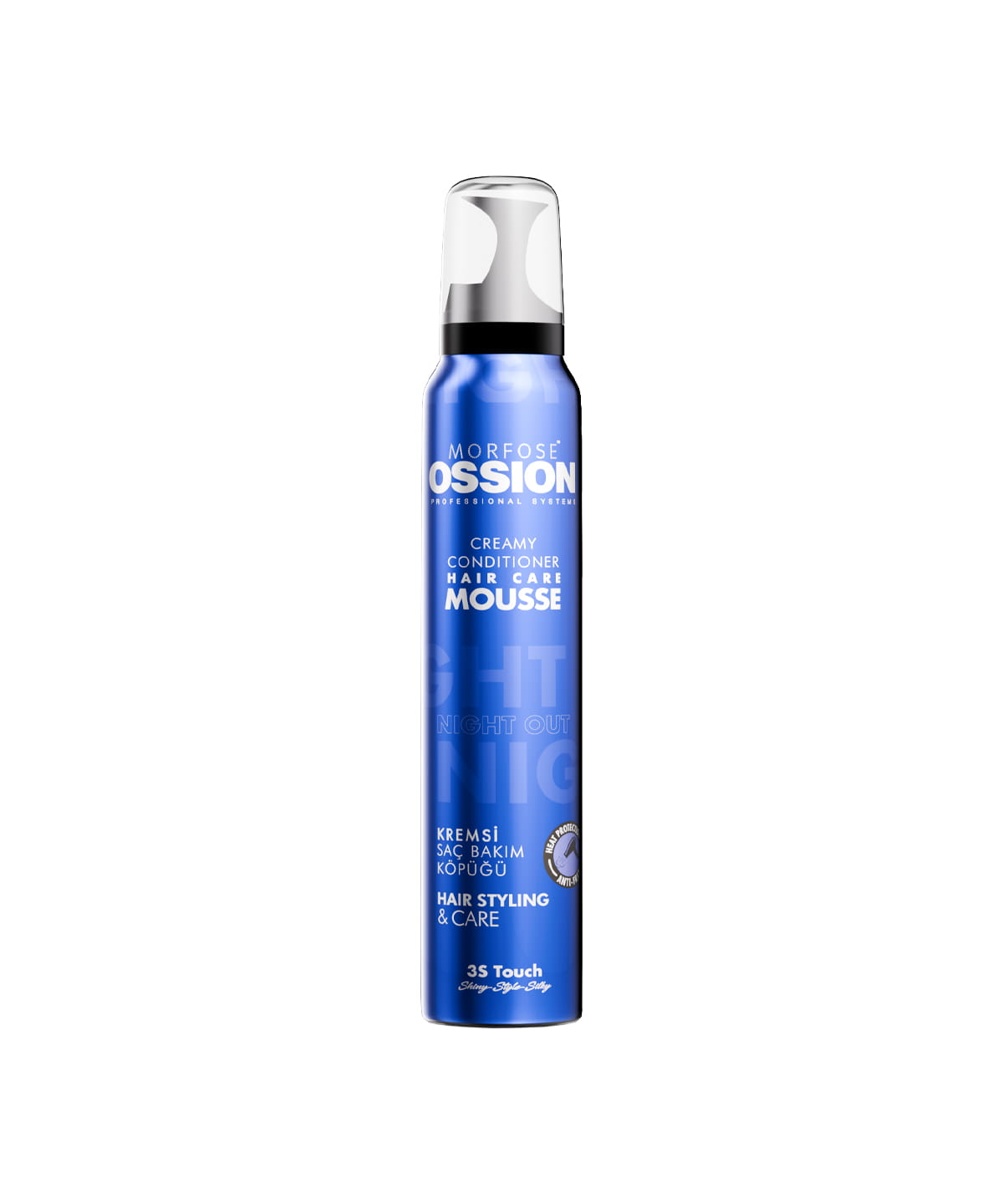Ossion Night Out Creamy Hair Care Mousse 200ml Verpakking van Ossion Night Out Creamy Hair Care Mousse 200ml